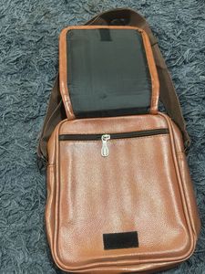 Stylish Brown Faux Leather Crossbody Bag
