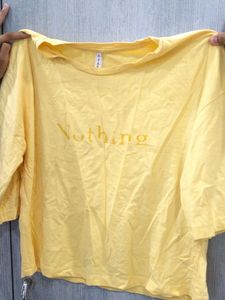 Lemon Yellow printed (nothing) Graphic T-Shirt