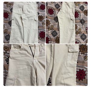 Cream Cargo Pants