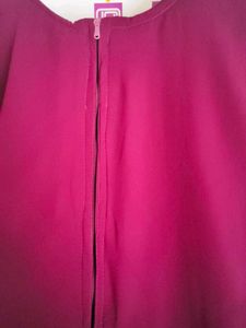Elegant Burgundy Tiered Gown