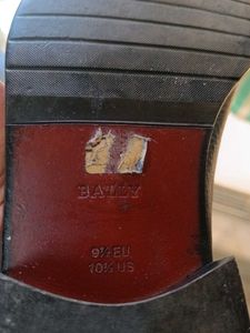 Bally black mens leather shoes