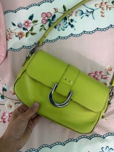 Lime Green shoulde bag ( comes with sling)