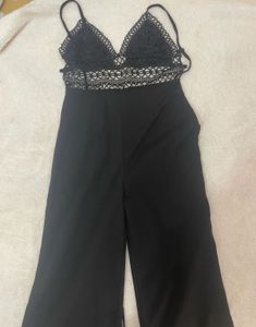 Black backless jumpsuit