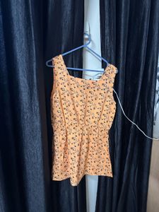 Cute Orange Floral Coord Set