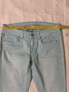 Mint Green Skinny Fit Jeans