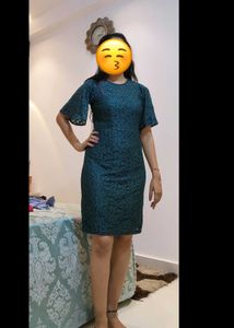 Lace Love Mini Green Dress