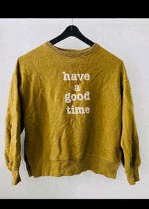 Oversized "Good Time" Sweatshirt &amp; Wide-Leg Jeans