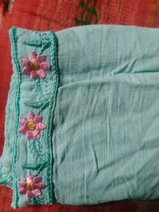 Embroidered Mint Green Maxi Dress