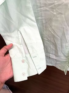 Light Green Collared Button-Up Shirt