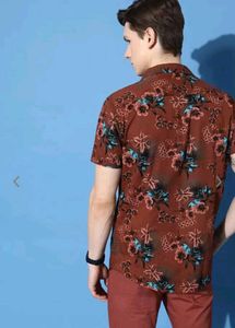 Moda Rapido Men Maroon Floral Resort Wear Shirt