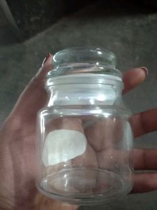 Clear Glass Storage Jar with Lid