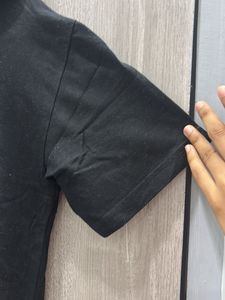Black Graphic Hoodie Dress