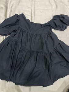 Chic Black Tiered Mini Dress