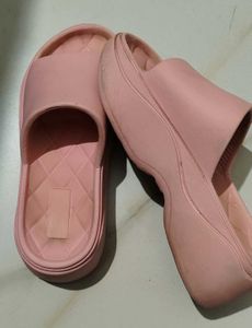 Chic Pink Platform Slides