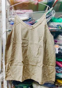Casual V-Neck Spaghetti Strap Tank Top