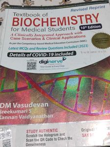 DM Vasudevan - Textbook of Biochemistry
