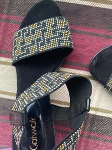 Sparkling Wedge Sandals