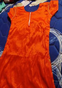 Embellished Rajasthani Orange Kurta🧡