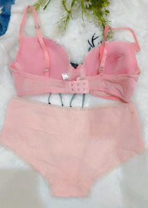 Pink Lace Lingerie Set