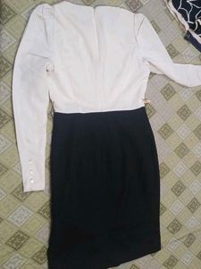 Chic White &amp; Black Dress