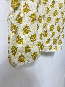 Beautiful Yellow Floral Print Kurta