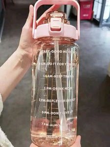 Large Water Bottle with Straw