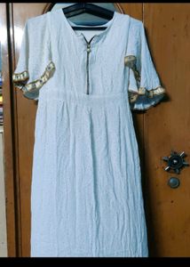 White Indo Western Dress