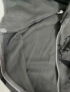 black angel y2k gothic oversized baggy zip up