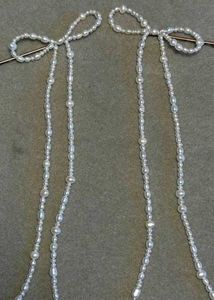 Elegant Pearl Bow Hair Clip
