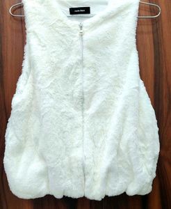 Cozy White Faux Fur Vest