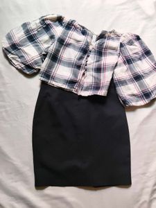 Top &amp; Black Skirt Set