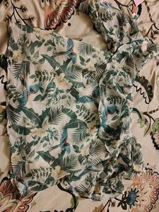 Tropical Parrot Print Blouse