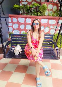 Vibrant Floral Print Summer Dress