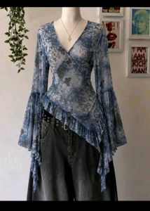 Witchy Violet assymetrical fairy top