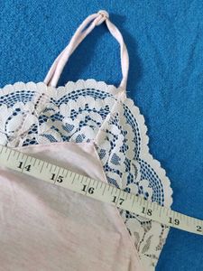 george Pink Lace Trim Camisole