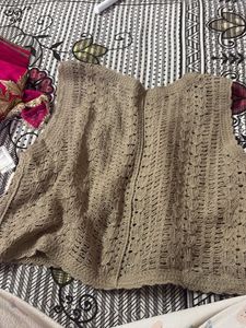 Handmade Crochet Vest with Flowers