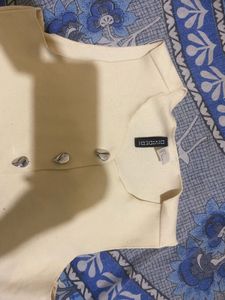 Cream Buttoned Vest