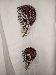 Beautiful Shine White Beads Nd Stone Kurti