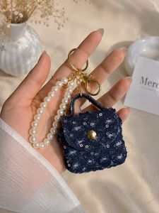 Denim Look Chic Mini Bag Charm/Keychain