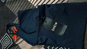 Navy Blue "Miss Adore" Cropped Top