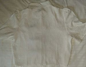 White Brocade Mandarin Collar Kurta