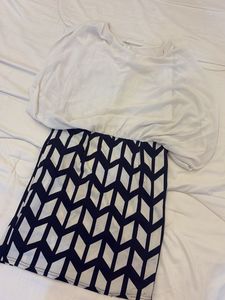 Chic Geometric Print Mini Dress
