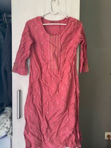 woman pink kurtas