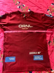 Men's Graphic Print Red T-Shirt