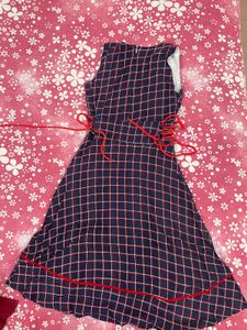 Girls' Plaid A-Line Dress