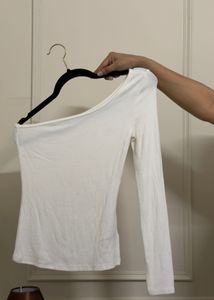 One Shoulder Ribbed Top