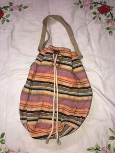 limited time Striped Drawstring Hobo Bag if you go