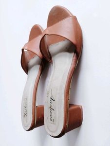 Stylish Brown Slip-On Sandals