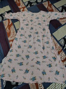 Floral Print Kurta crushed type