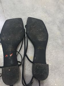 Stylish Black Strappy 1” heel Sandals